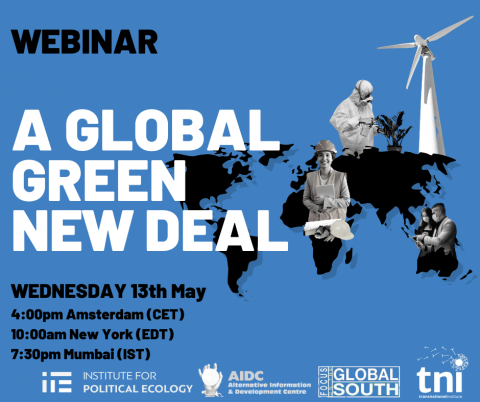A Global Green New Deal - Weds 13 May 4pm CET