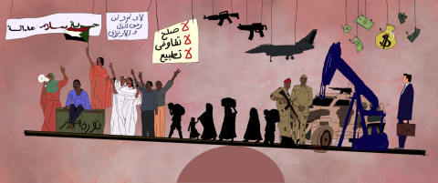 Illustration Sudanese revolution