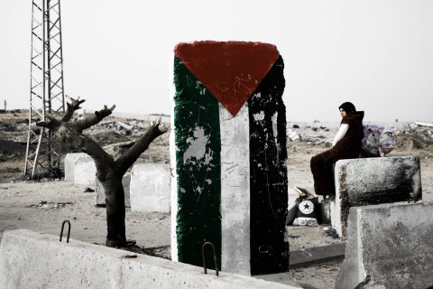 No-mans land Gaza to Israel