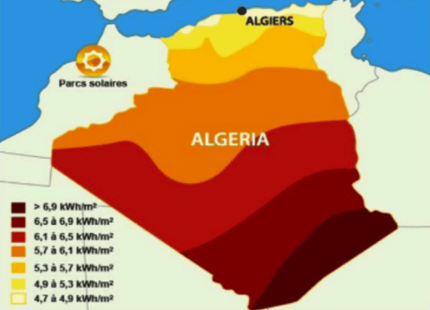 Figure 4: Algeria solar map