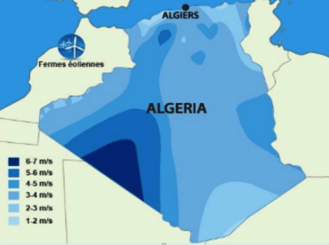 Figure 5: Algeria wind map