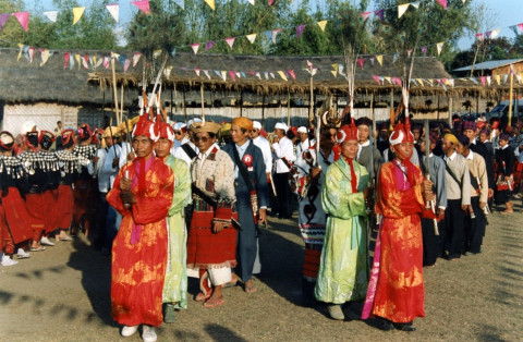 Traditional manao ceremony, Myitkyina, Kachin State