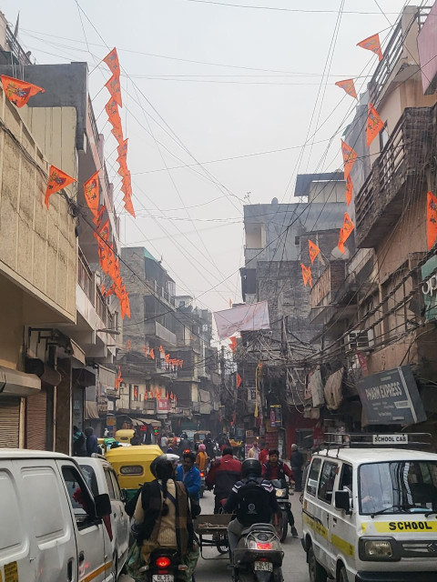 India_Delhi_Orange_flags