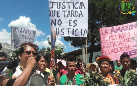 Protestors in Ecuador