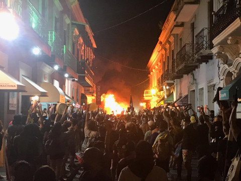 Protests of the ‘Verano Boricua’ in the centre of San Juan, 2019