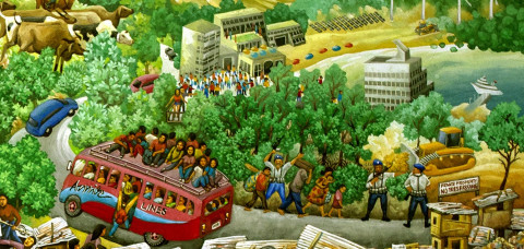 Painting by Filipino activist painter Boy Dominguez