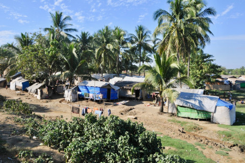 An internally displaced persons camp near Sittwe, Rakhine State
