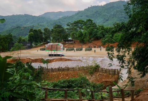 Arakan Army troops in forest training