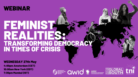 Feminist realities -Transforming Democracy in Times of Crisis. 4pm CET, 27 May