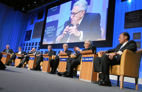 Henry Kissinger at the World Economic Forum in 2008