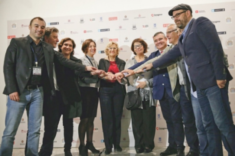 Mayors from the cities of Spain engaged with the first CITIES FOR PUBLIC WATER MEETING in Madrid, November 2016.