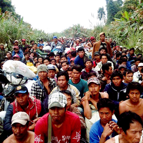 Displaced civilians and migrant workers in Tanai conflict zone, Kachin State, 29 January