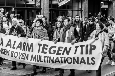 March against TTIP in Amsterdam