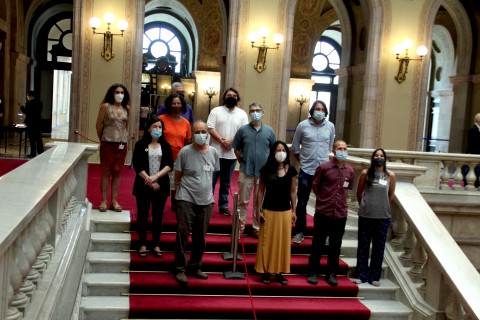 El Grupo de Trabajo de Empresas y Derechos Humanos, con los grupos parlamentarios de Junts per Catalunya, Esquerra Republicana de Catalunya, Partido Socialista de Catalunya, En Comú Podem y CUP, tras el registro de la propuesta de Ley del Centro