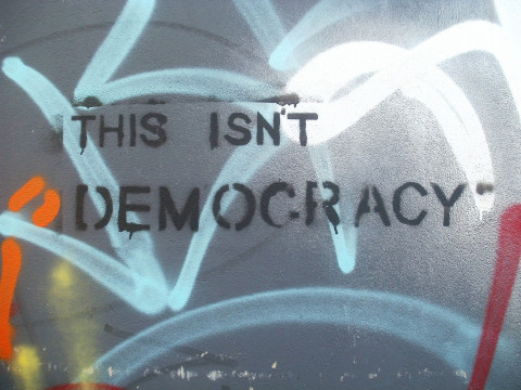 This isn't democracy - Grafitti