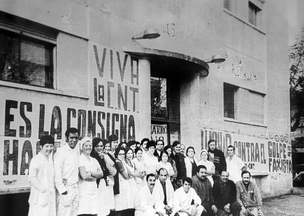 Hospital Casmu 2, in Montevideo, occupied by the trade unions during the 1973 general strike against the military coup