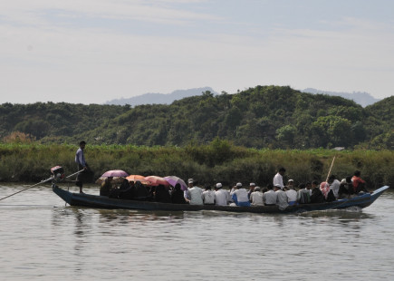Rohingya passengers on the Buthidaung River