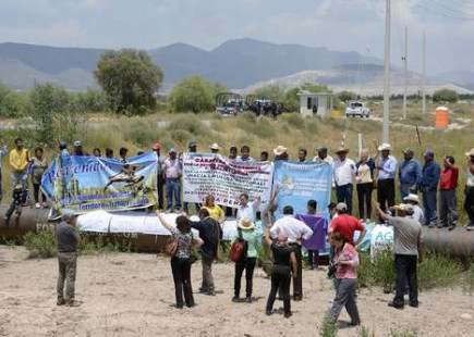 Symbolic closure of the Peñasquitos mine, of Goldcorp, one of the largest gold mines in the world