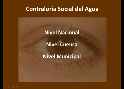 La Contraloría Social del Agua combatiría la corrupción en el sector, y presionaría a los funcionarios públicos para la implementación de los planes y las decisiones de los consejos de cogestión. La Contraloría Social del Agua combatiría la corrupción en el sector, y presionaría a los funcionarios públicos para la implementación de los planes y las decisiones de los consejos de cogestión.