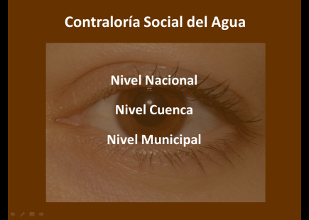 La Contraloría Social del Agua combatiría la corrupción en el sector, y presionaría a los funcionarios públicos para la implementación de los planes y las decisiones de los consejos de cogestión. 