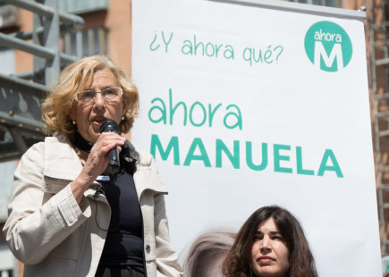 Manuela Carmena (Madrid) campaigning in 2015