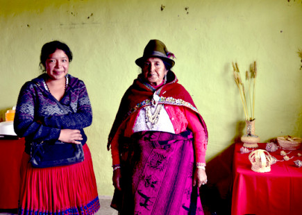 Stefania Lalvai and Mama Juana Morocho, indigenous leaders in Nabon