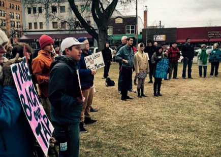 Missoulans gather in support of municipalization at the Rally for Our Water Mountain Water for Missoula