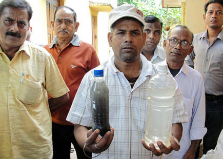 Mysore - polluted water from pipelines India Water Portal