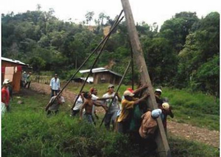 lifting of the electricity grid posts