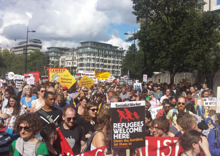Refugees welcome march in London