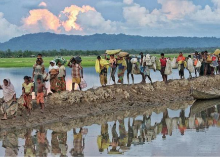 Refugees escaping from Myanmar in Palongkhali, Ukhiya,Cox's Bazar, Bangladesh, February 2018.