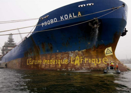 Oil trading company, Trafigura, illegally dumped toxic waste in Ivory Coast and has yet to take responsibilty and pay compensation