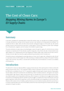 Cost of clean cars cover