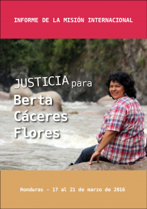 Cover Informe Final Misión "Justicia para Berta Cáceres Flores"