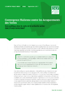 Mali policy brief cover