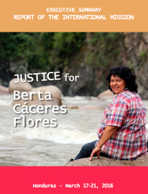 Cover Justice for Berta report